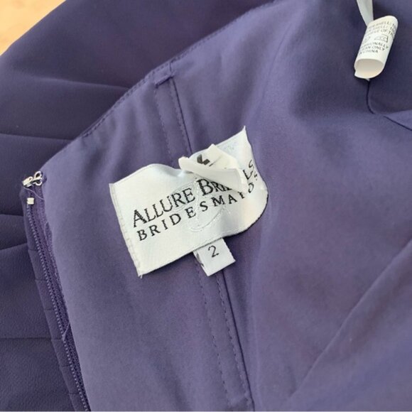 Allure Bridals Strapless Gown - Purple Bridesmaid Prom Dress - Picture 7 of 8